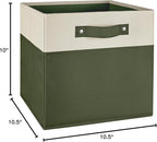 RiverRidge Kids storage bins - 10.5 Cube Storage Organizer with Handles – Olive Two-Tone closet organizers and storage for To
