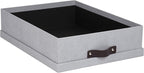 Bigso Oskar Canvas Fiberboard Document Letter Box - File Organizer Box for Important Paperwork - Document Storage with a Lid 