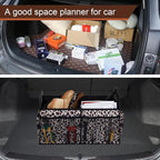 Femuar Car Trunk Organizer, Large Capacity Collapsible Trunk Storage with 11 Pockets, Waterproof, Non-Slip, Suitable for Car