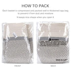 Hinwo Oval Cotton Rope Storage Basket Collapsible Nursery Storage Box Container Organizer with Handles, 13 x 10 inches, Off W