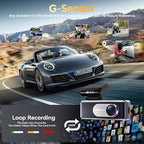 Dash Cam Front and Rear - 4K HD Dual Dash Camera for Cars, Built-in 5G WiFi GPS, 64GB Card, Dashcam with 3.2" IPS Screen, UHD