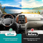 FIILINES Dash Cover for 2004-2010 Toyota Sienna, Dashboard Mat Accessories Dash Cover Sunshade Nonslip Mesh Protector No Glar