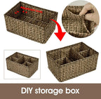 VERONLY Cosmetic Storage Bins Makeup Organizer, Adjustable Multifunction Storage Box Desk Drawer Divider for Makeup Brushes, 