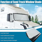 X AUTOHAUX Semi-Truck Sunshade for Windshield and Side Window Full Covered 240T Nylon Polyester Foldable Sun Shade Sun Heat Proctection Cool Temperature for Trailer Commercial Big Rig Trucks