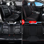 Coverado Seat Covers Full Set, Seat Covers for Cars, Car Seat Covers Winter, Breathable Faux Leather Car Seat Protector Car S