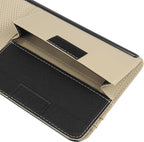 X AUTOHAUX Beige Universal Car Sun Visor Organizer Sunglasses Case Storage Pocket Hook and Loop Tape ABS PU Leather for SUV RV Truck