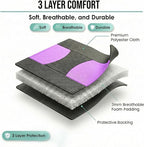 FH Group Automotive Seat Covers Flat Cloth Full Set Purple Car Seat Covers, Rear Solid Bench Universal Fit and Car Seat Prote