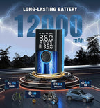 Tire Inflator Portable Air Compressor Portable Cordless Mini Air Pump with Digital Pressure Gauge Inflater 150PSI Fast Inflation and Auto Shutoff Function Tires Pump for Cars Motorcycles Bikes (Blue)