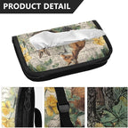 Car Tissue Holder Car Visor Organizer Tissue Box Holder for Car Sun Visor Organizer with Car Vehicle Accessories Essentials Interior for Women Men Beige Bunny Fox Daffodils
