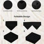 Simple Houseware 4-Pack Drawer Organizer Set - Closet Dividers for Underwear, Socks, Bras, Scarves, Ties - Foldable Non-Woven