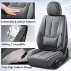 Coverado Front Seat Covers, Waterproof Nappa Leather Car Seat Cover, Sideless Car Seat Covers Front Seats, Driver Seat Cover,