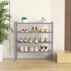 ROMGUAR CRAFT 4 Tier Bamboo Shoe Rack for Closet Free Standing Wood Shoe Shelf for Entryway Small Space Stackable 27"x11"x26"