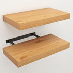 Floating Shelves for Wall, 7.9" Deep Wall Mounted Wood Shelves for Bathroom, Bedroom, Living Room, Kitchen, Hanging Shelf for
