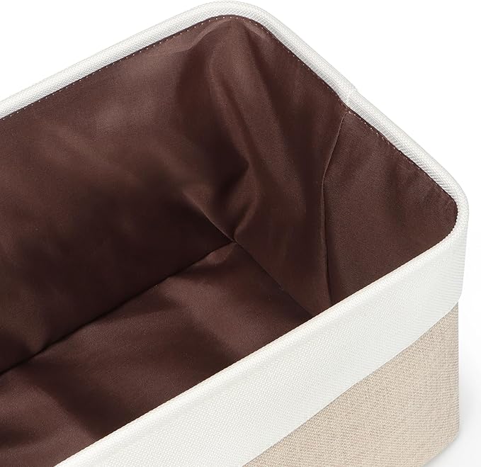 Kntiwiwo Foldable Storage Bin Collapsible Fabric Storage Basket Cube with Durable Handles Closet Organizer Bins for Organizin