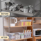 Citylife 6 Packs 17 QT Plastic Storage Bins with Lids Large Stackable Storage Containers for Organizing Clear Storage Box for