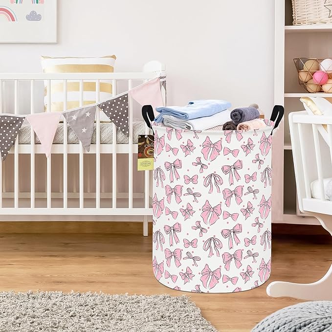 HUNRUNG Laundry Hamper,Large Canvas Fabric Lightweight Storage Basket Toy Organizer Dirty Clothes Collapsible Waterproof for 