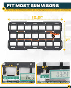 7"x13" Universal Sun Visor Organizer Rigid MOLLE Panel for Vehicle Car SUV Trucks Tactical Gears Interior Accessories