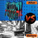 ULIBERMAGNET Magnetic Screwdriver Holder,Heavy Duty Pliers Metal Organizer Rack,Wall Mount Garage Organizer for Screwdriver, 