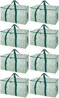 BALEINE 8-Pack Oversized Moving Bags with Reinforced Handles, Heavy-Duty Storage Tote for Clothes, Moving Supplies (Antique F