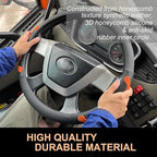 PINCTROT XL Size 17.5-18 Inch Comfy Grip Steering Wheel Cover for Semi Truck, Fits RV, Big Rig Trucker, 18 Wheeler and Classic Cars, Anti-Slip Design 17.5-18 Inch(Silicone Orange)