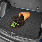 Sunsdrew Floor Mats Cargo Liner for 2023-2025 2026 Honda CR-V (Include Hybrid), All Weather Floor Liners & Rear Trunk Mat for CRV Accessories TPE Rubber Raised Edge (Trunk Deck in Upper Position)