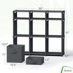 Cube Storage Organizer with Storage Bins Included - The Perfect Closet Organizers and Storage Solution. Includes 9 Storage Cu