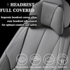 Coverado Universal Seat Covers Front, 2-Pack Waterproof Seat Covers for Cars, Universal Nappa Leather Car Seat Covers with He