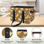 Reusable Grocery Bags Heavy Duty Shopping Bags Foldable Large Tote Bags with Long Handles & Hard Bottom