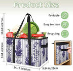 Reusable Grocery Bags Heavy Duty Shopping Bags Foldable Large Tote Bags with Long Handles & Hard Bottom