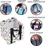 SCOUT Bagette Market Tote - Large Reusable Grocery Bag with Burst-Proof Bottom, Two Sets of Straps, Folds Flat to Store
