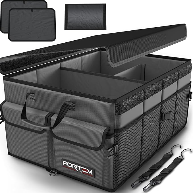 FORTEM Trunk Organizer For SUV Car Trunk Organizer, Foldable Storage, Car Accessories for Women Men, Collapsible Bag, Perfect C