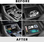 2PCS Center Console Organizer Compatible with 2023 2024 2025 2026 Honda Pilot/ 2026 Honda Passport Armrest Tray Insert Divider Slot Box Secondary ABS Plastic Material Interior Accessories