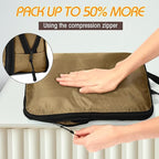 5 Pack Compression Packing Cubes for Travel Space Saving Cubes Luggage Organizer for Suitcase(Apricot,Mixed)