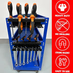 ULIBERMAGNET Magnetic Screwdriver Holder,Magnetic Wrench Holder,Heavy Duty Black Metal Tool Storage Organizer,Set of 2 Magnet