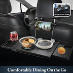 2-in-1 Car Steering Wheel Tray & Car Desk for Laptop with Phone Holder – Height Adjustable Steering Wheel Desk, Car Laptop Desk & Food Tray, Car Table Tray – Fits Cars, SUVs & Trucks