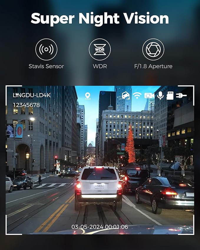 12" Mirror Dash Cam, 4K UHD Front and 2.5K Rear View Dash Camera for Car, with ADAS BSD LCA Smart Mode, GPS, G-Sensor, Loop R