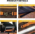 Backseat Hanging Organizer with Large Storage Bags | PU Leather, Large Capacity | Adjustable Straps, Waterproof & Collapsible |