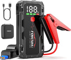 FOWAWU 26800 mAh 7000 A Peak Jump Starter for 12 V Vehicles (12 L Petrol / 10 L Diesel) and Moto, Car Battery Jump Starter