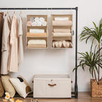 StorageWorks 6-Shelf Jumbo Closet Organizers, Two 3-Shelf Separable Hanging Shelves for Closet, 13" D x 15" W x 48 ¼"H,Mixing