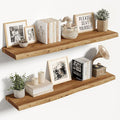 Vivelove Live Edge Floating Shelves 36 inch, Elm Wood Shelf with Invisible Bracket, Rustic Farmhouse Wall Shelf for Living Ro