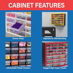 Akro-Mils 26-Drawer Plastic Drawer Storage Cabinet for Garage Organization, Bead Organizer, Building Bricks Storage, Teacher 