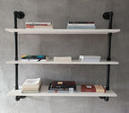 Floating Bookshel Industrial Pipe Shelving Pipe Shelves Rustic White Wall Shelves 36 Inch Farmhouse Book Shelves for Kitchen 
