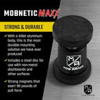 Mob Armor MobNetic Maxx - USA Assembled Magnetic Phone Holder for Car, Magnetic Car Phone Mount, 90-Degree Tilt, 360-Degree Rotation, Aluminum Metal, Compatible with iPhone & Android - Red