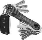 KeySmart Original Key Holder - Compact Key Organizer for Key Chain, Minimalist Clutter-Free EDC Keychains Key Ring, Carbon Fi