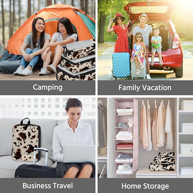 7 Pcs Compression Packing Cubes for Travel, Waterproof Suitcase Luggage Backpack Organizer with Toiletry Bag Travel Essential