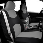 FH Group Front Set Cloth Car Seat Cover for Bucket Seats, Universal Fit, Airbag Compatible, Seat Covers for SUV, Van, Gray