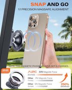 A2C Alloy Magnetic Golf Cart Phone Holder for MagSafe iPhone, Unique Golf Gifts for Men Golfers Dad Father, Golf Gift for Him Husband, Golf Accessories Essentials Gadgets (Iron Gray(2 Pack))