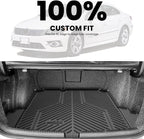 LASFIT Trunk Mat for Volkswagen Jetta 2011-2018, Custom Fit All-Weather TPE Rubber Cargo Mat for VW Jetta Accessories Trunk Liner Cargo Liner, Waterproof, Easy to Clean, Black