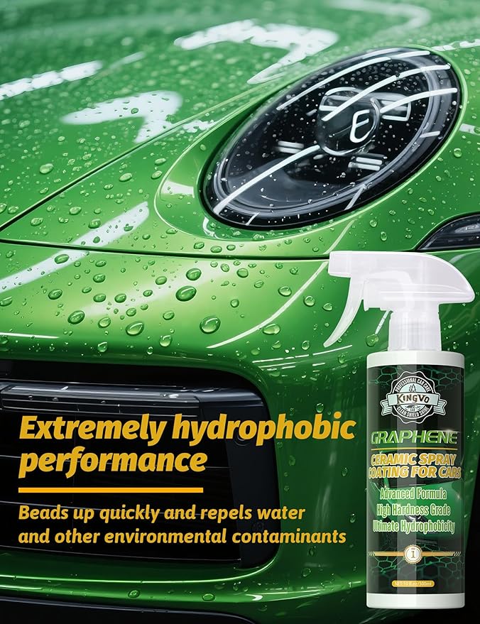 Kingvo Ceramic Spray Coating for Cars, Car Leather Conditioner Automotive Clear Coat Detail Spray Polishing Kit Leather Care 