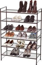 Simple Houseware 3-Tier Stackable Mesh Shoe Rack, Bronze